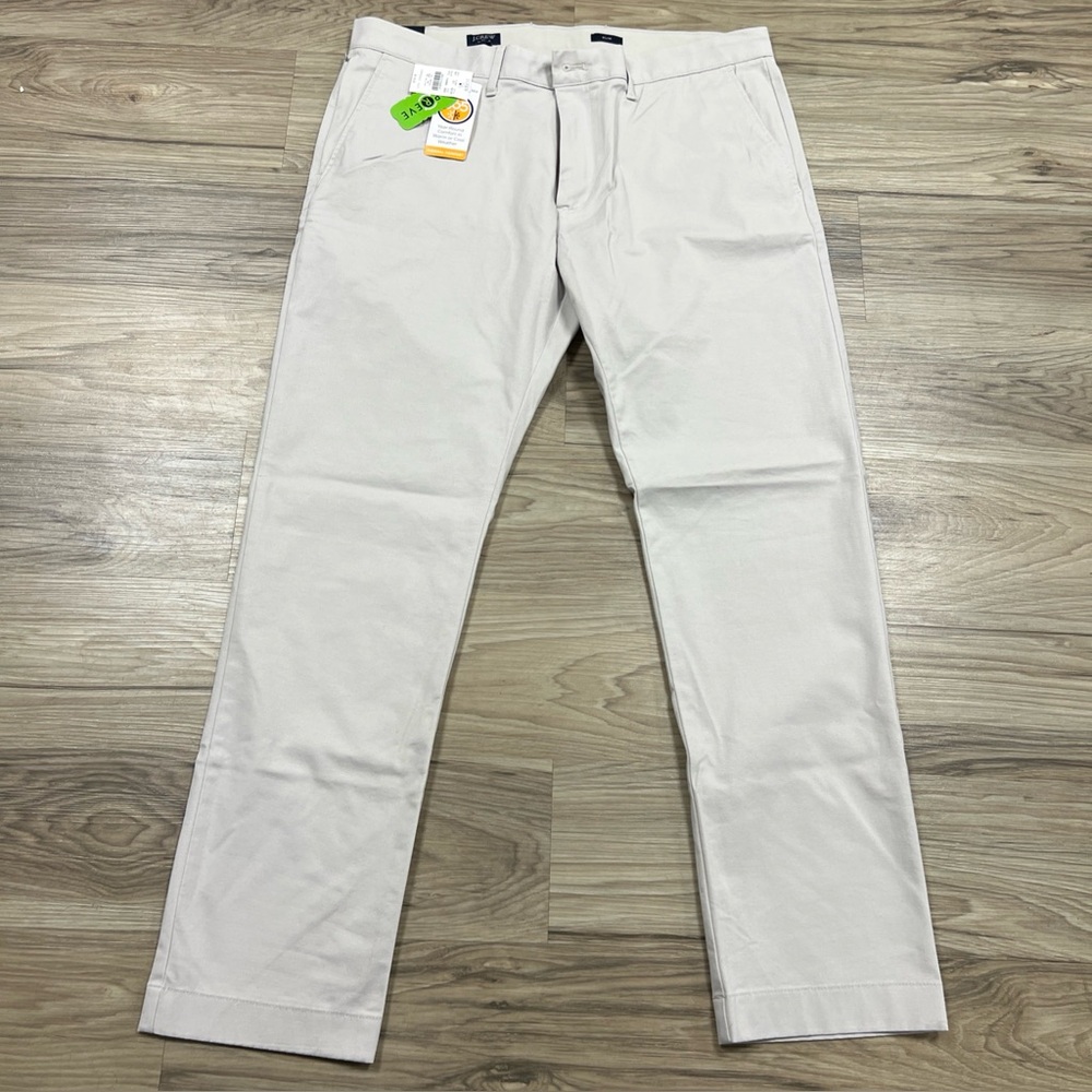 J.Crew Flex Slim-fit TruTemp365® chino pant Stone Men’s Size 36x30 $118 NWT